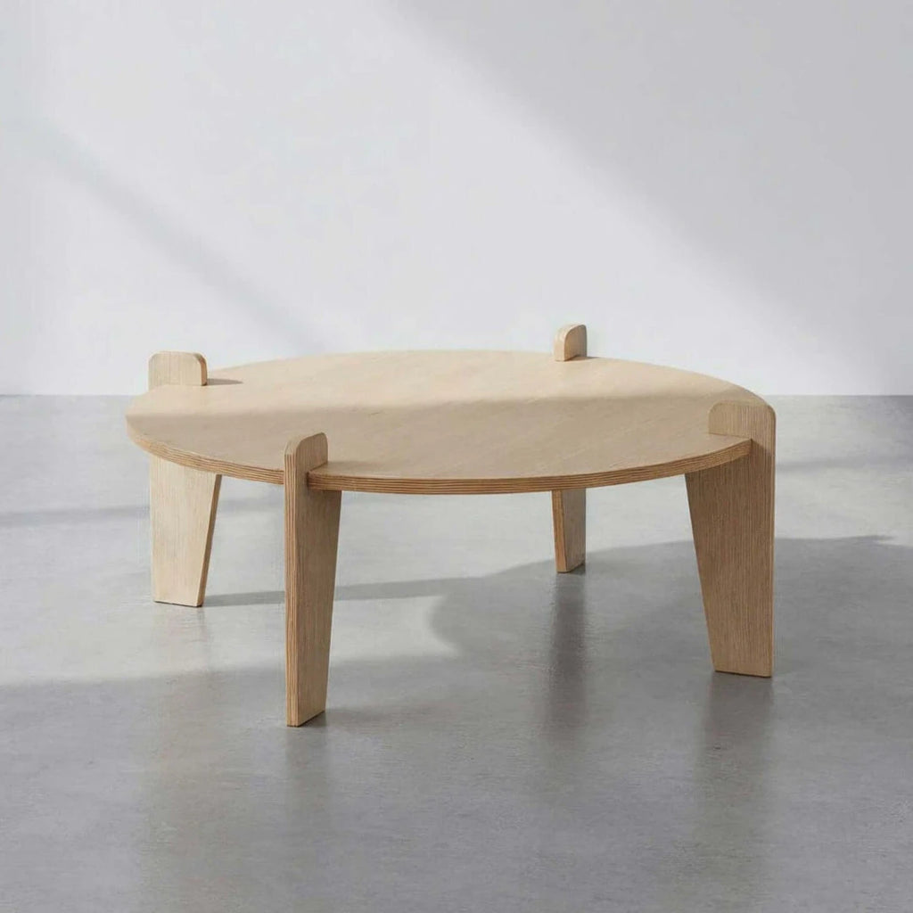 Slot-Fit Round Coffee Table